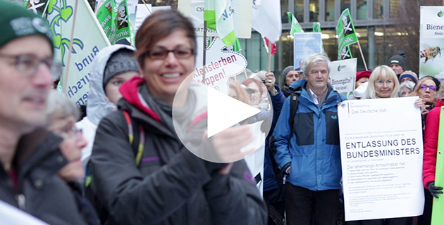 Proteste vor CSU-Zentrale gegen Glyphosat